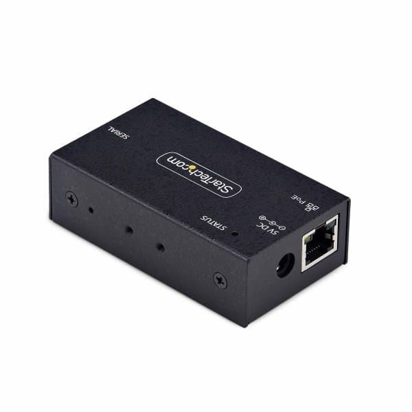 STARTECH.COM 1-Port Serial to Ethernet Adapter 802.3af PoE Powered Serial Device Server Wall/DIN Rail LAN to DB9 Converter – Startech