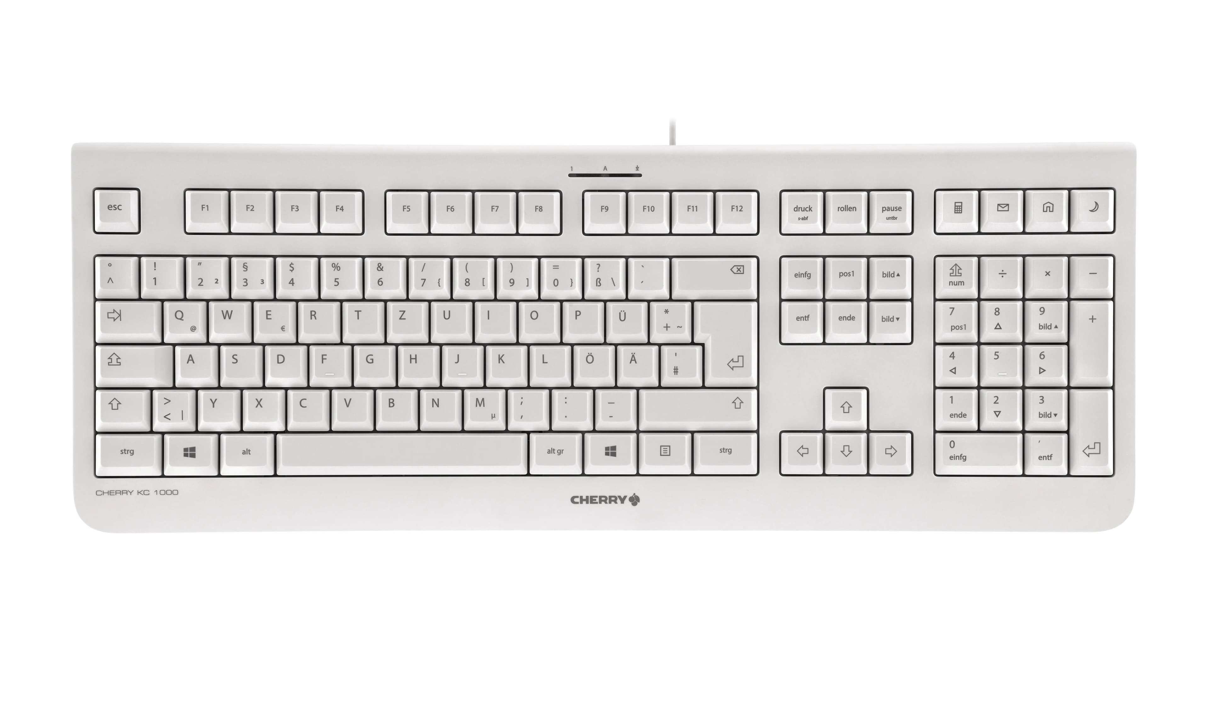 CHERRY KC 1000 -näppäimistö, LPK, harmaa – Cherry