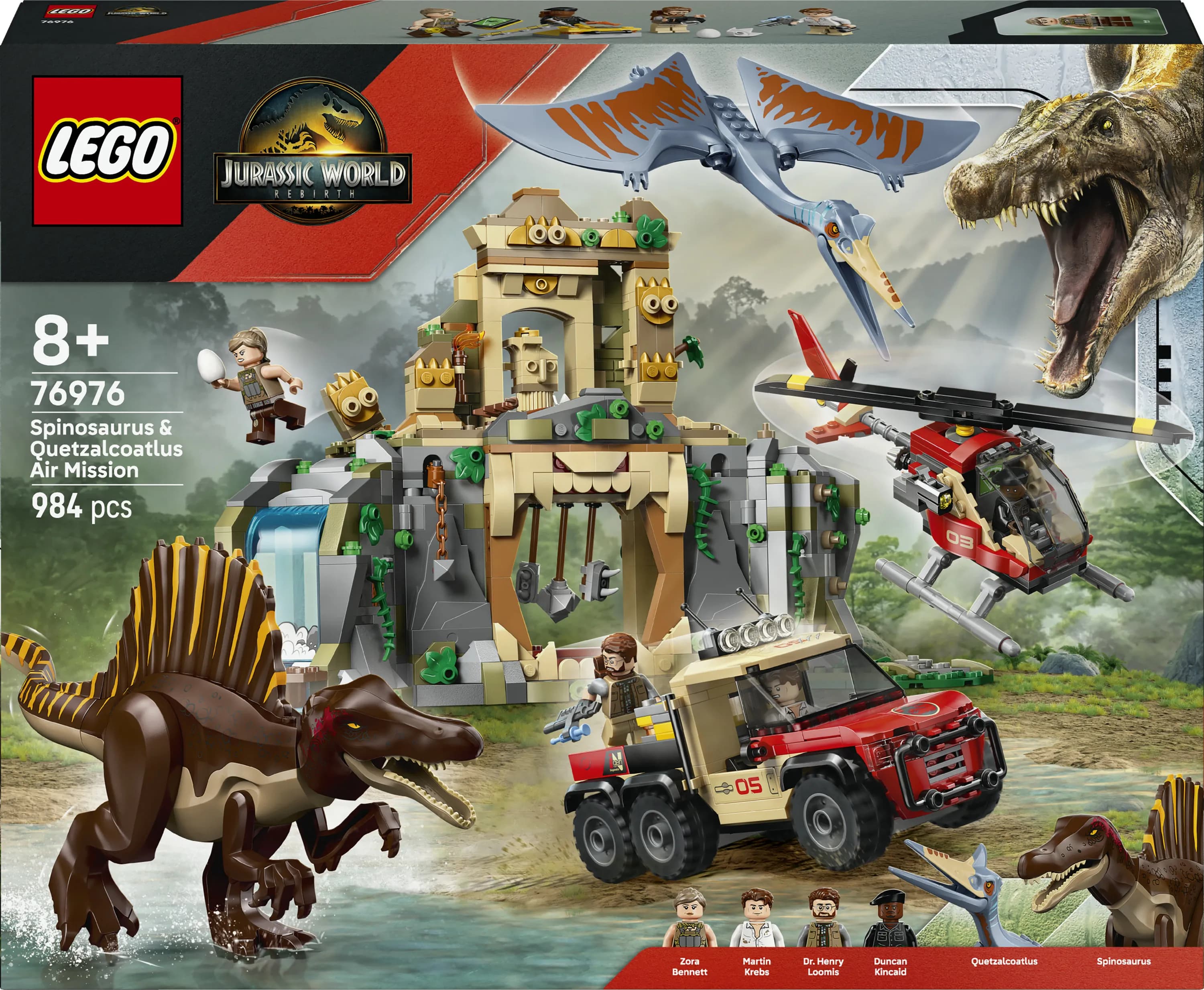 LEGO Jurassic World Spinosauruksen ja Quetzalcoatlusin pako lentäen 76976 – LEGO