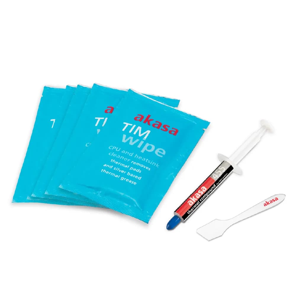 Akasa TIM Wipe Kit AK-TCW-03, 5g AK-455 -lämpötahna – Akasa
