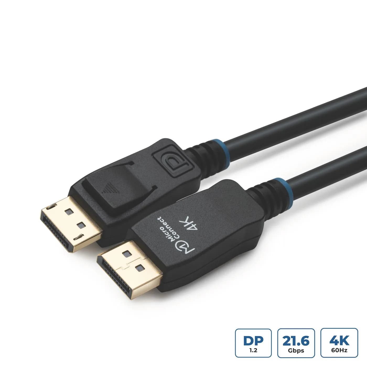 MicroConnect DisplayPort 1.2 -kaapeli, jossa 4K, 2 m, musta