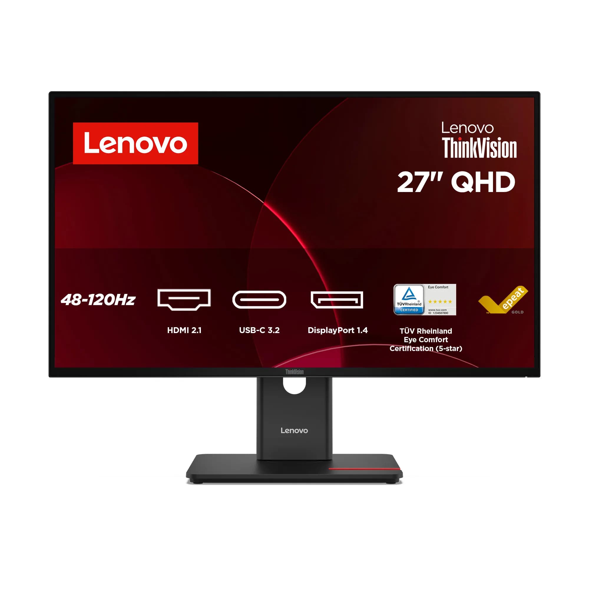 Lenovo ThinkVision T27Q-40 27" QHD, IPS -näyttö, USB-C hub