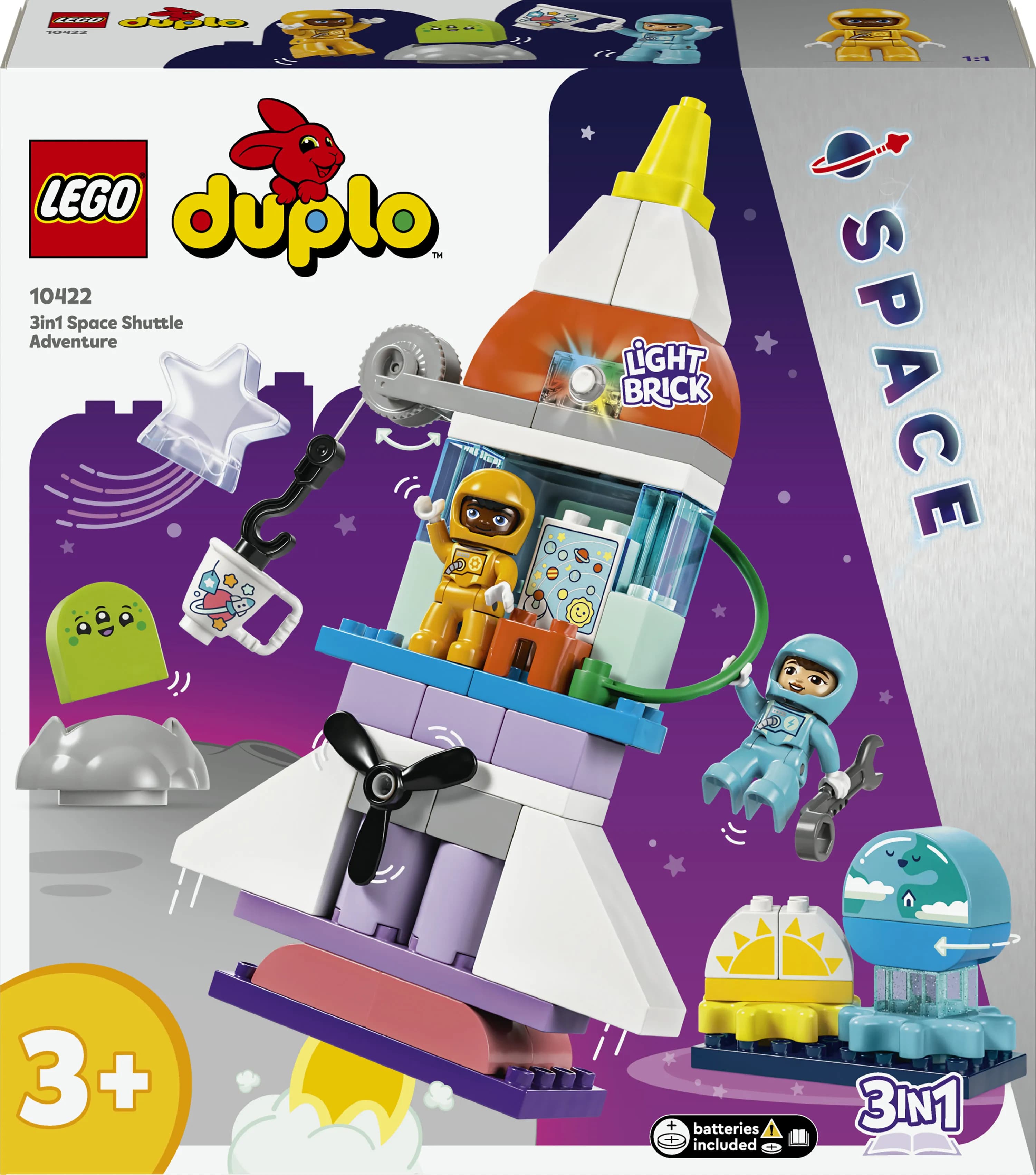 LEGO DUPLO 3-in-1-avaruussukkulaseikkailu 10422 – LEGO