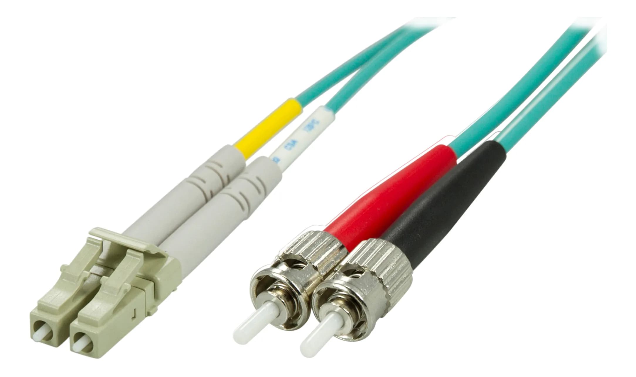 Deltaco OM3 LC-ST 0.5m -valokuitukaapeli, aqua