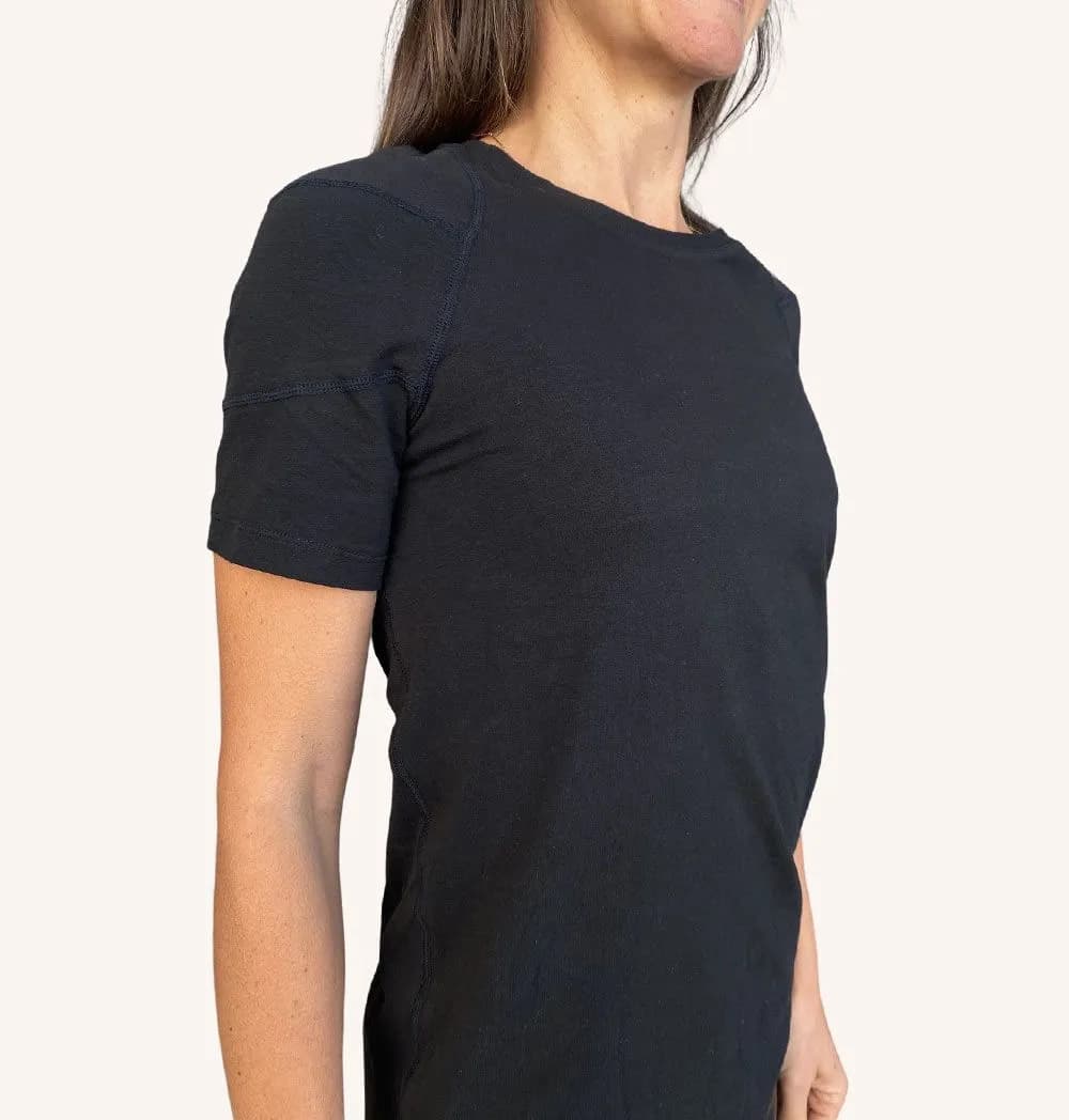 SWEDISH POSTURE T-Shirt Women Alignment Cotton Black XL