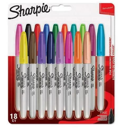 Marker Sharpie Fine 1,0mm ass (18) – SHARPIE