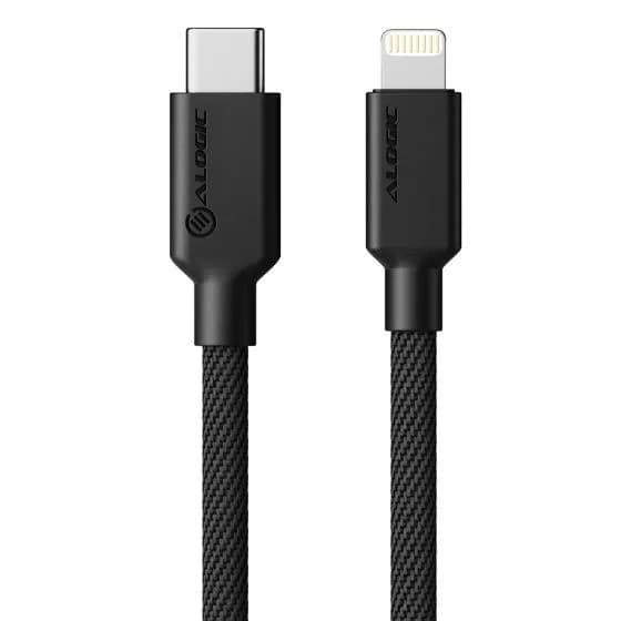 ALOGIC Elements Pro USB-C – Lightning -kaapeli, 2 m, musta