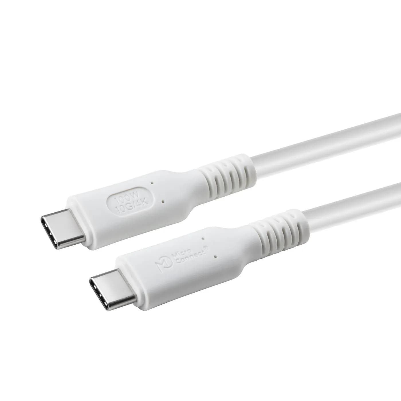 MicroConnect USB 3.2 Gen 2 USB-C -kaapeli, 100 W, 0,5 m, valkoinen