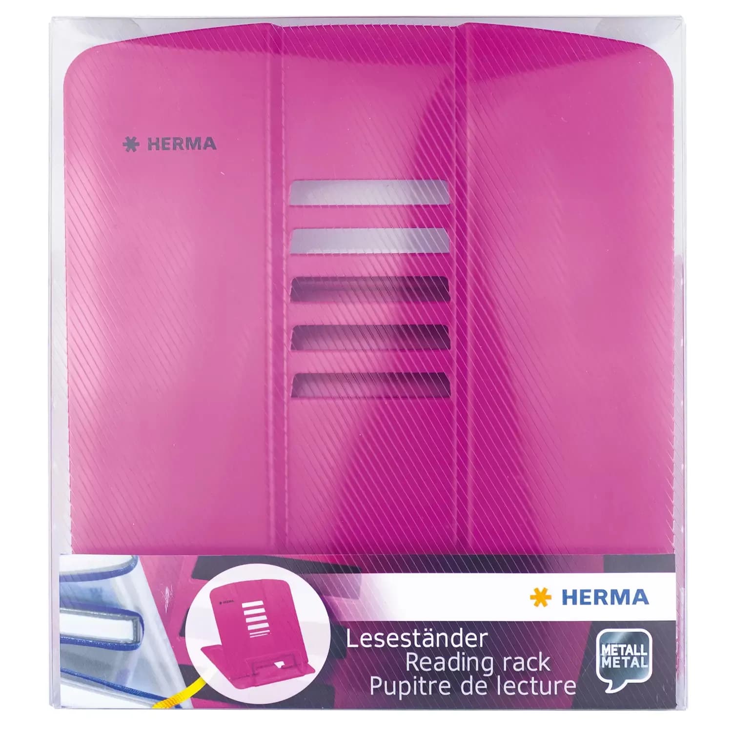 Herma Reading rack metal pink – Herma