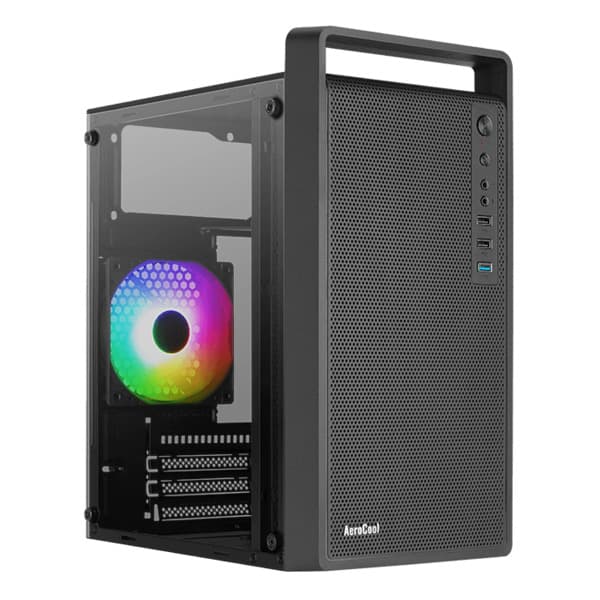 AeroCool CS-109 -minitornikotelo RGB-valaistuksella, musta – AEROCOOL