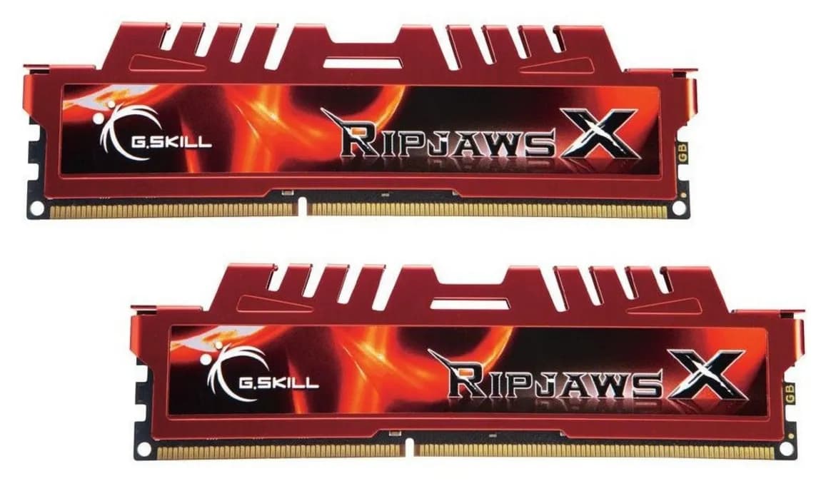 G.SKILL RipjawsX 16 Gt (2 x 8 Gt) DDR3 1600 MHz, CL10 -muisti, punainen (XMP) – G.SKILL