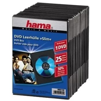DVD SLIM BOX BL. 25 P. – Hama