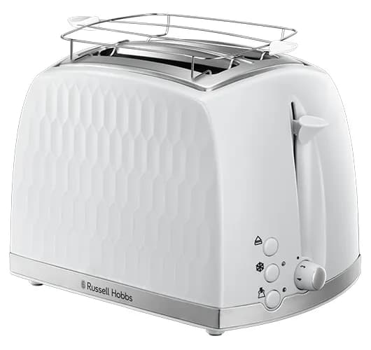 Russell Hobbs Honeycomb -leivänpaahdin, 2 viipaleita, valkoinen – Russell Hobbs