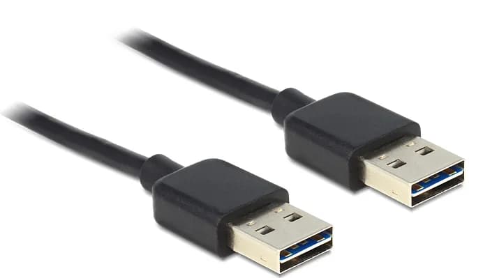 DeLOCK EASY-USB 2.0 USB-A -kaapeli, 1 m, musta