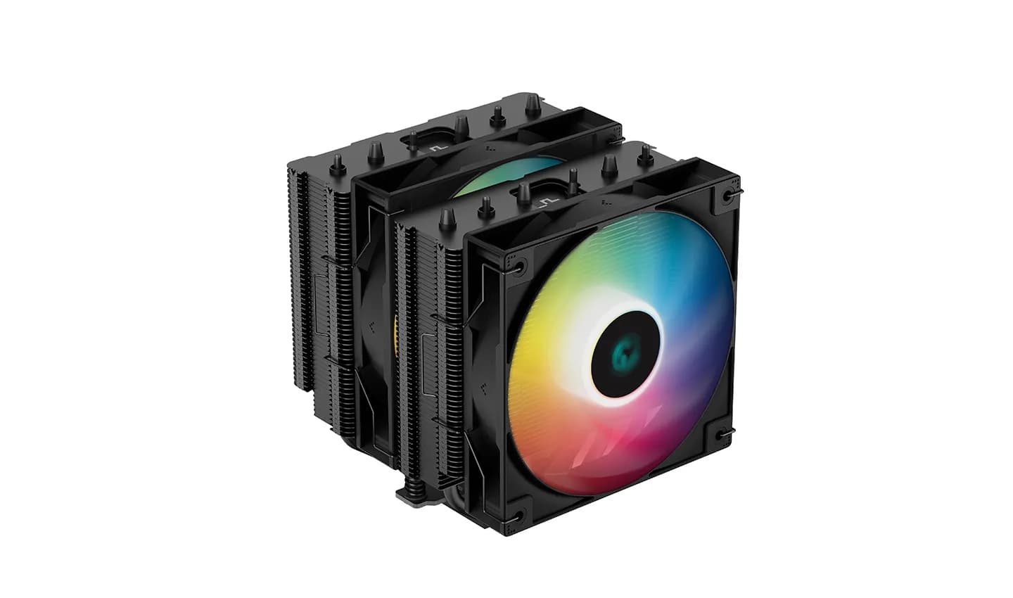 DeepCool AG620 BK, 2x120 mm ARGB -prosessorijäähdytin, musta