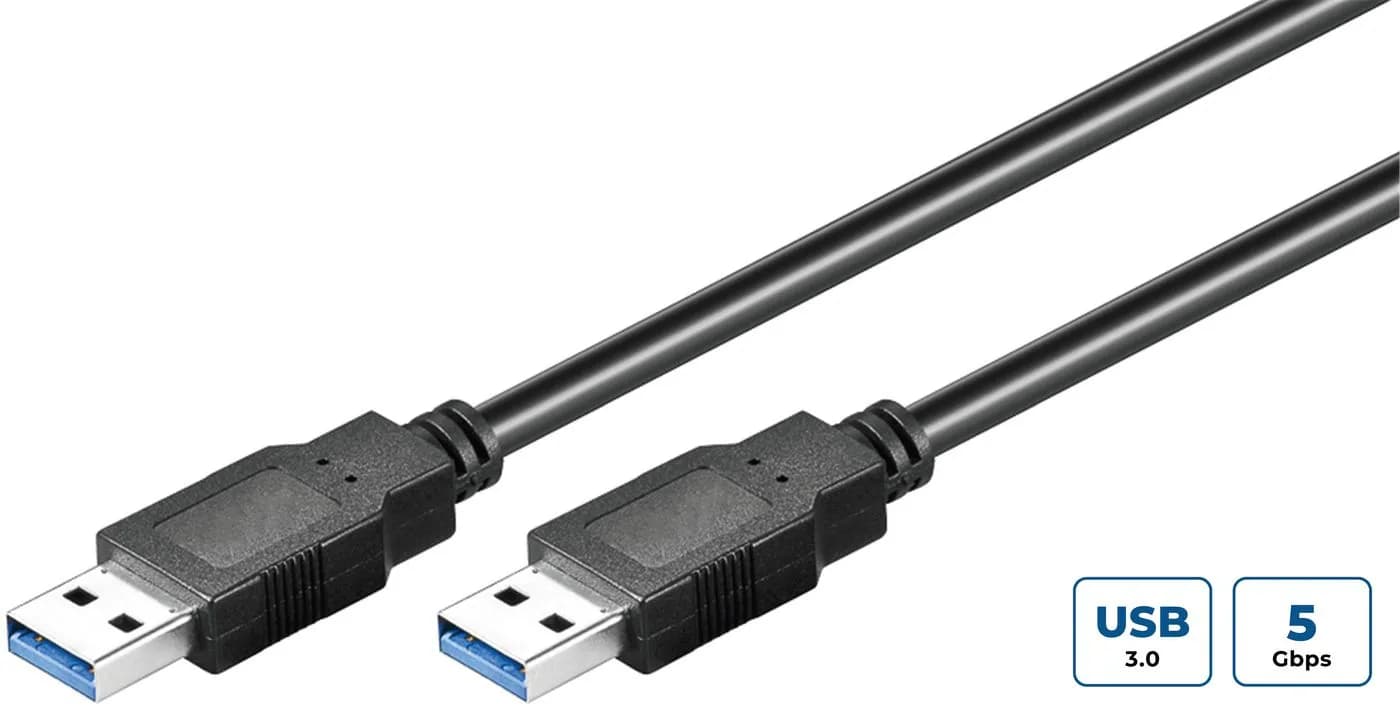 USB3.0  A-A 3m M-M, BLACK – Microconnect