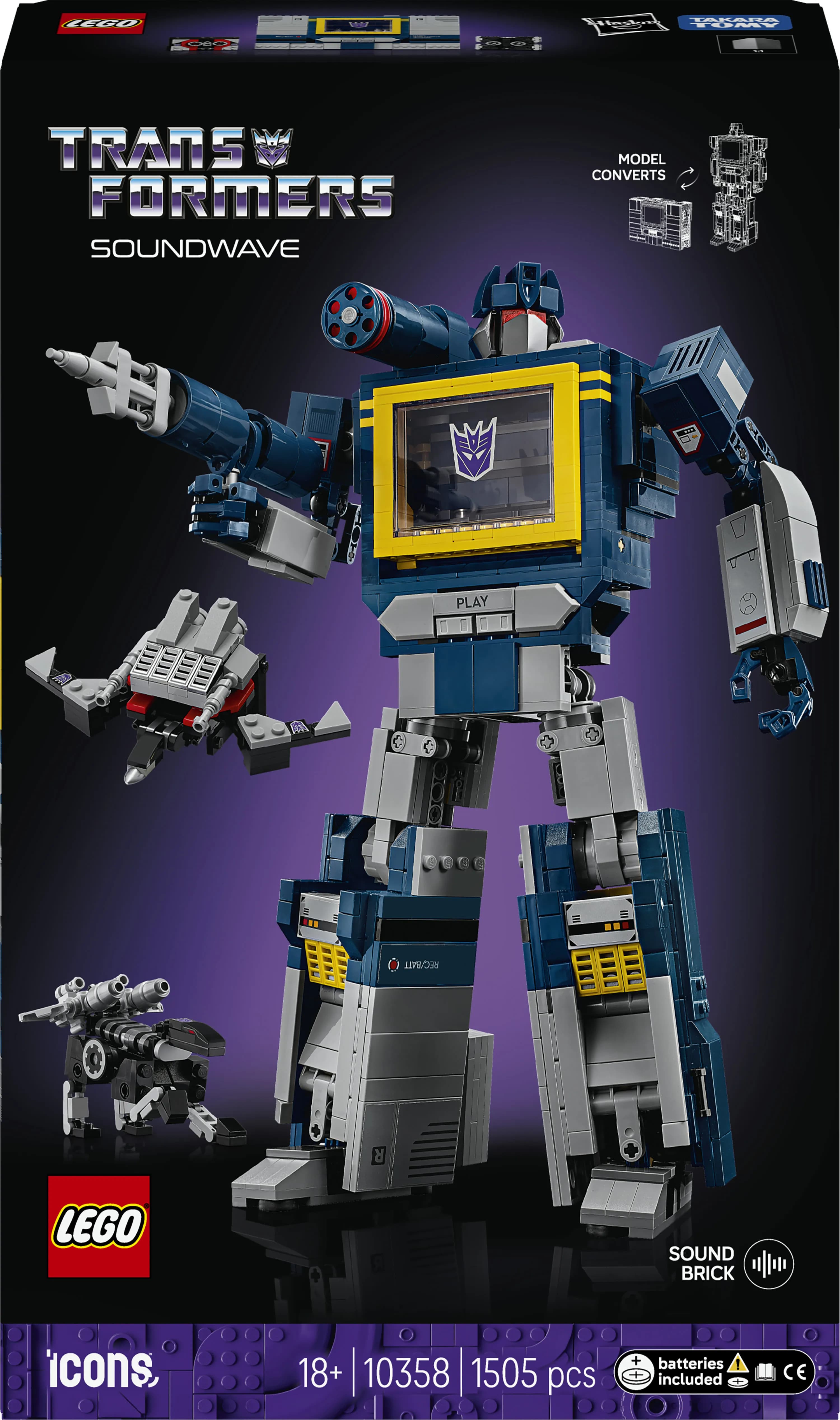 LEGO Icons Transformers: Soundwave 10358