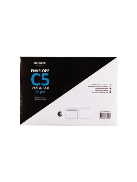 Consumer pack Envelope C5 P&S white 50/box – BÜNGERS