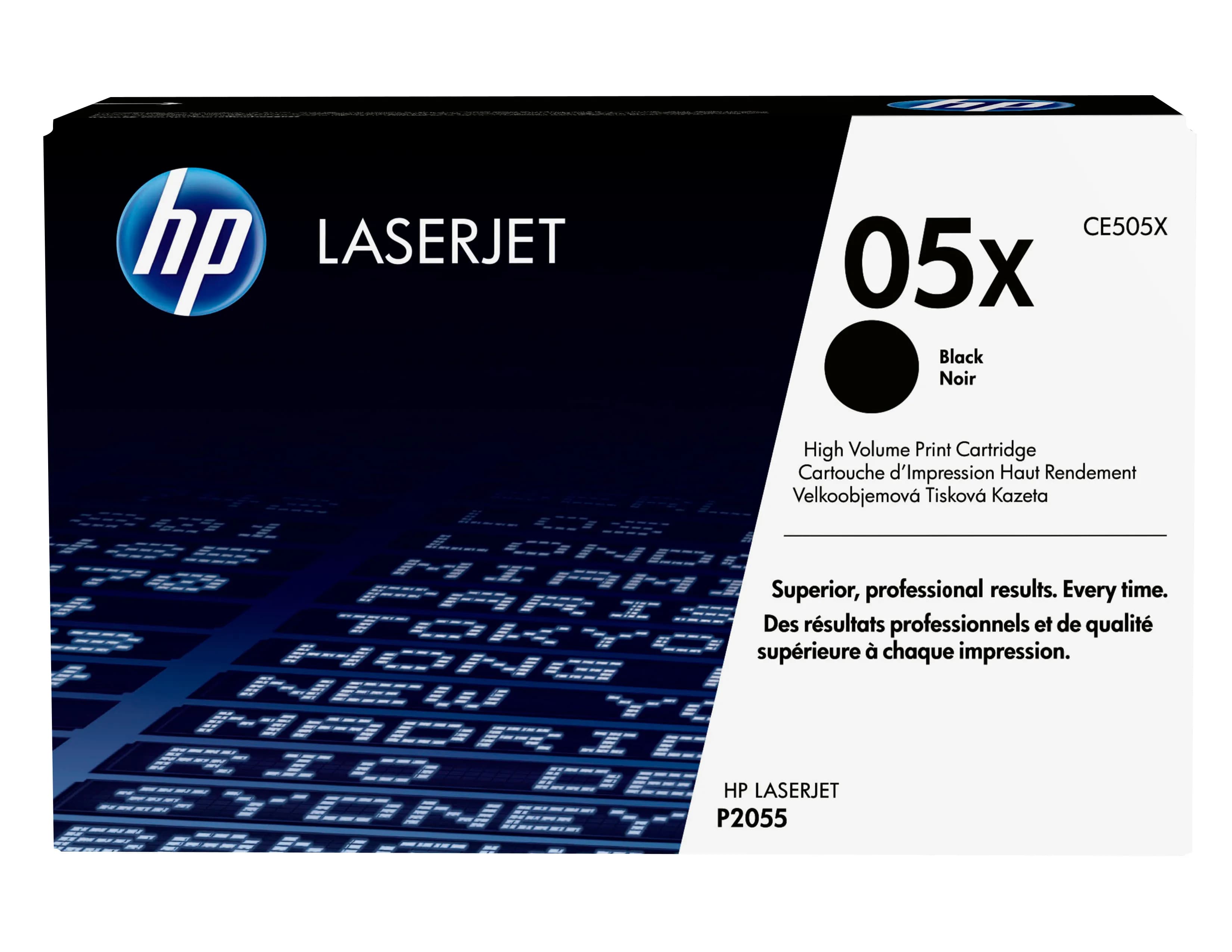HP CE505X XL-laservärikasetti, musta