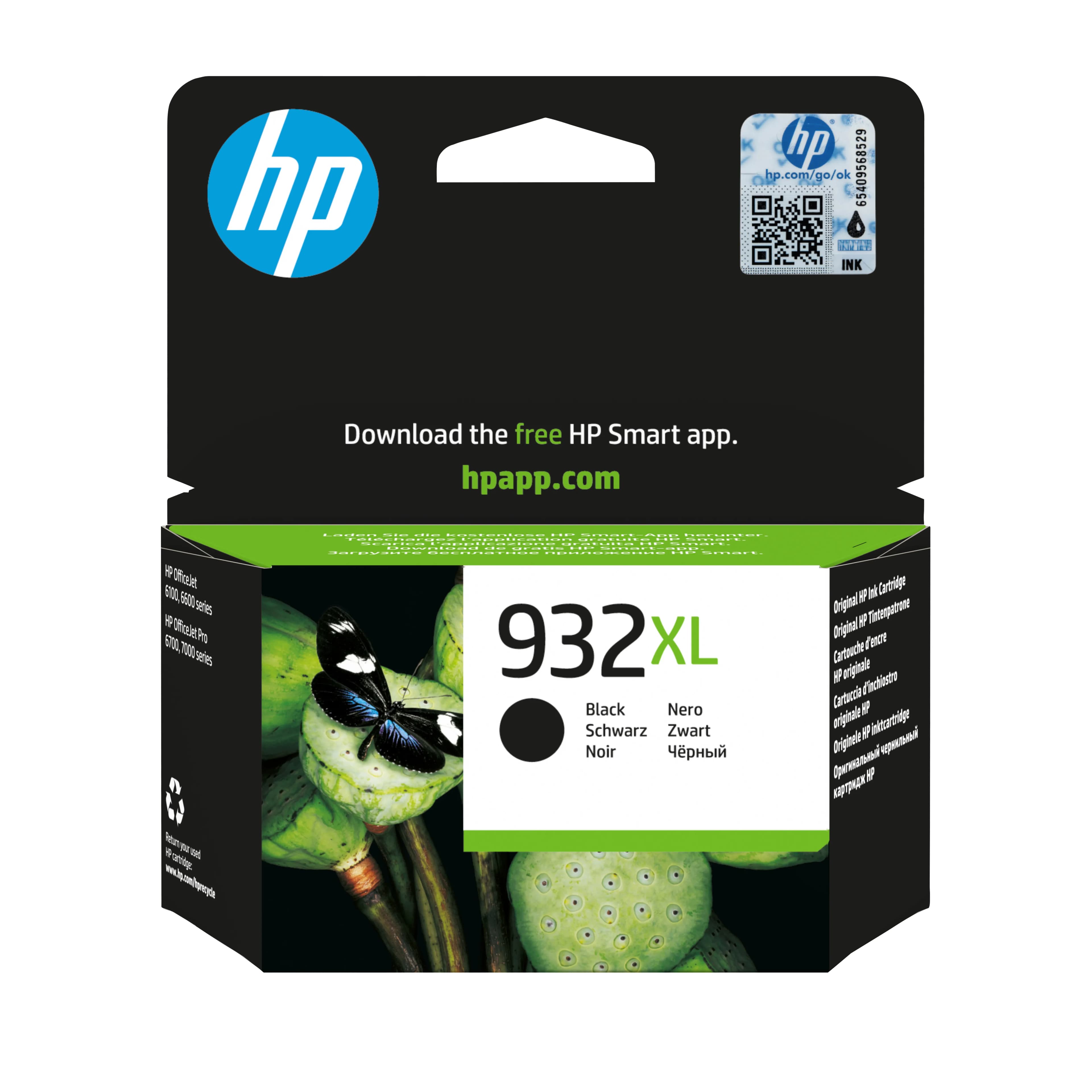 HP 932XL -mustekasetti, 22.5 ml, musta
