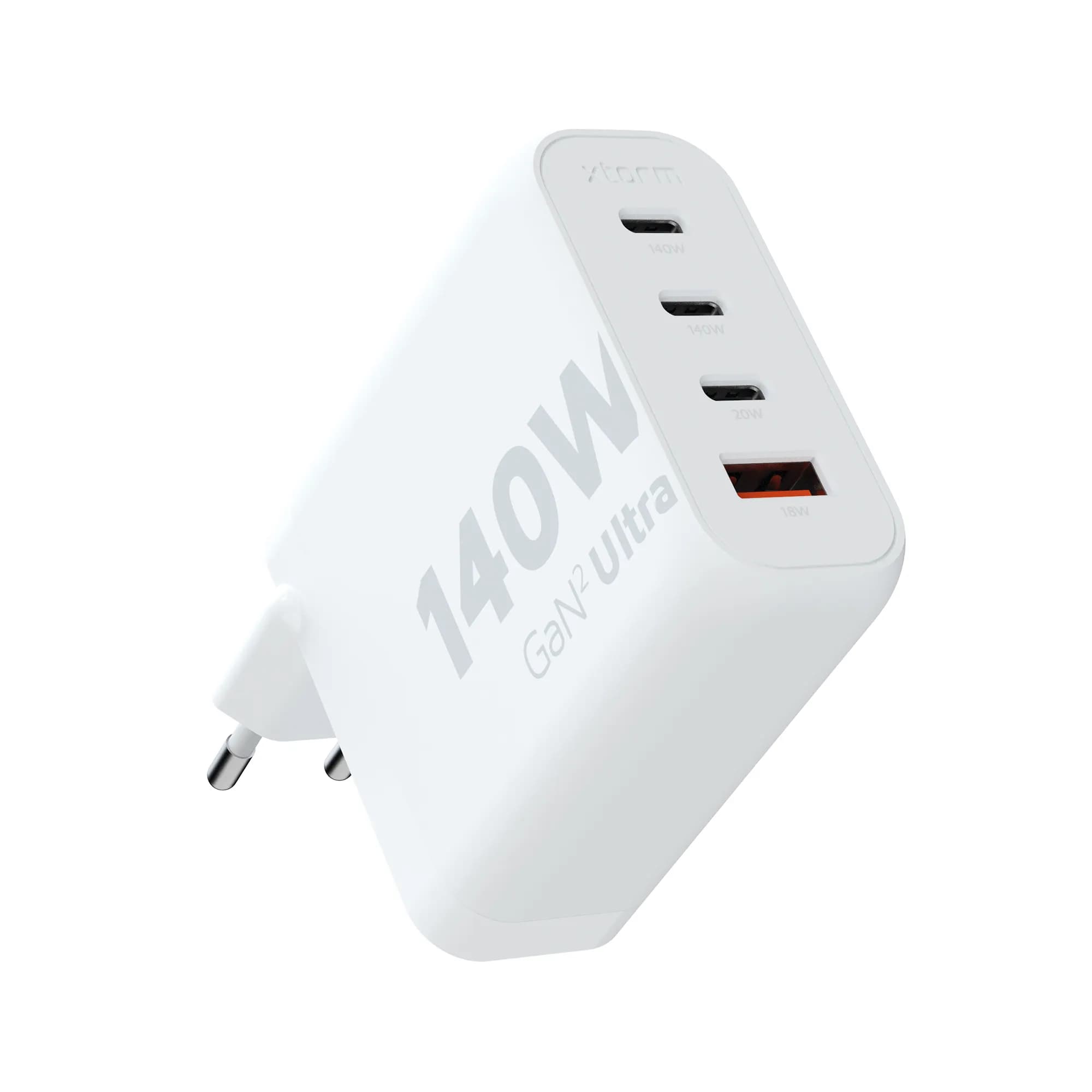 Xtorm 140W GaN2 Ultra Kotilaturi 3xUSB-C/USB-A -laturi, Valkoinen – Xtorm