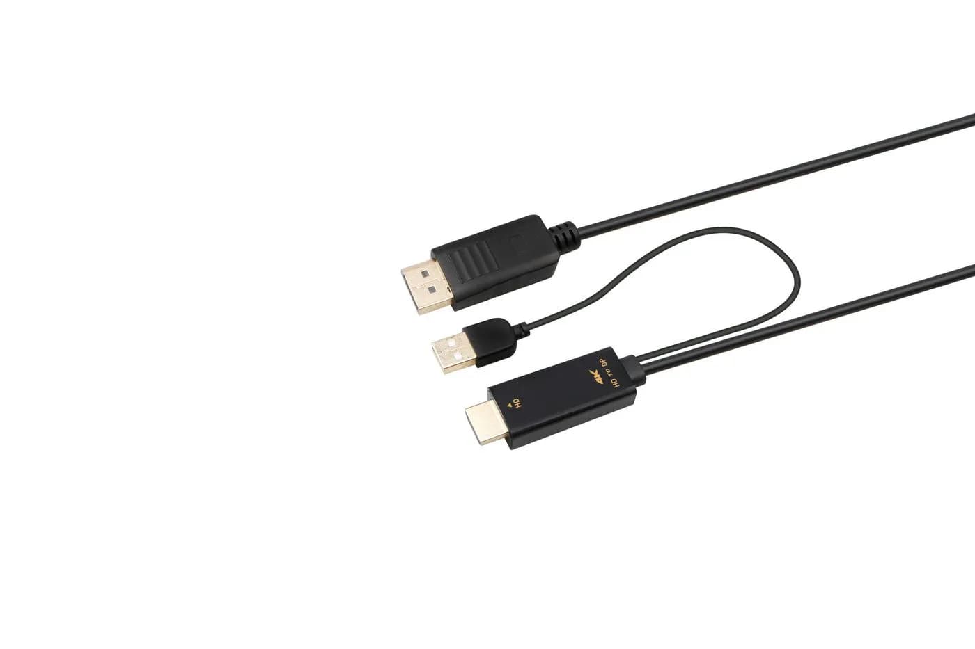 MicroConnect HDMI – DisplayPort -adapterikaapeli, jossa 4K, 3 m, musta