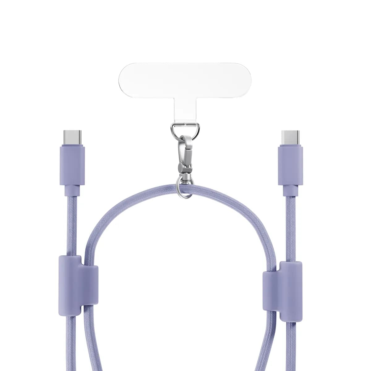 Epico Phone Lanyard USB-C -kaapeli, 60 W, 1,45 m, liila, 2 kpl