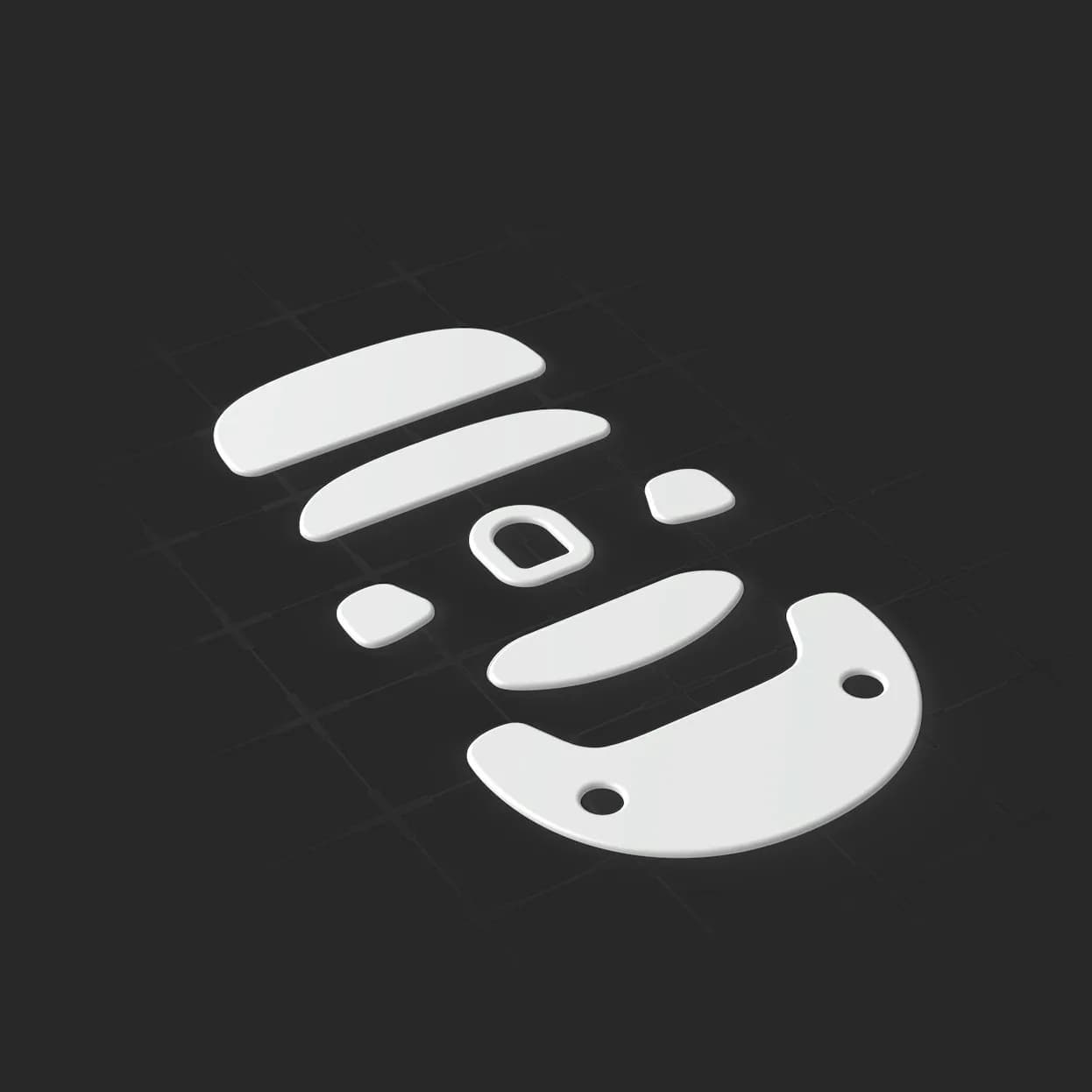 Endgame Gear OP1 Skate Set, 99.5% PTFE - hiiren tassut, valkoinen