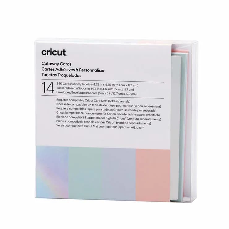Cricut Cut-Away Cards Pastel S40 (12,1 cm x 12,1 cm) 14-pack – CRICUT