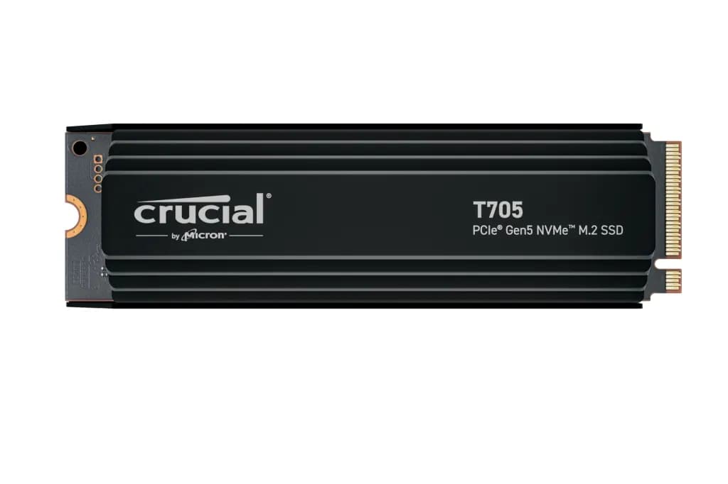 Crucial T705 Heatsink 1 Tt M.2 PCIe 5.0 NVMe -SSD-levy – Crucial