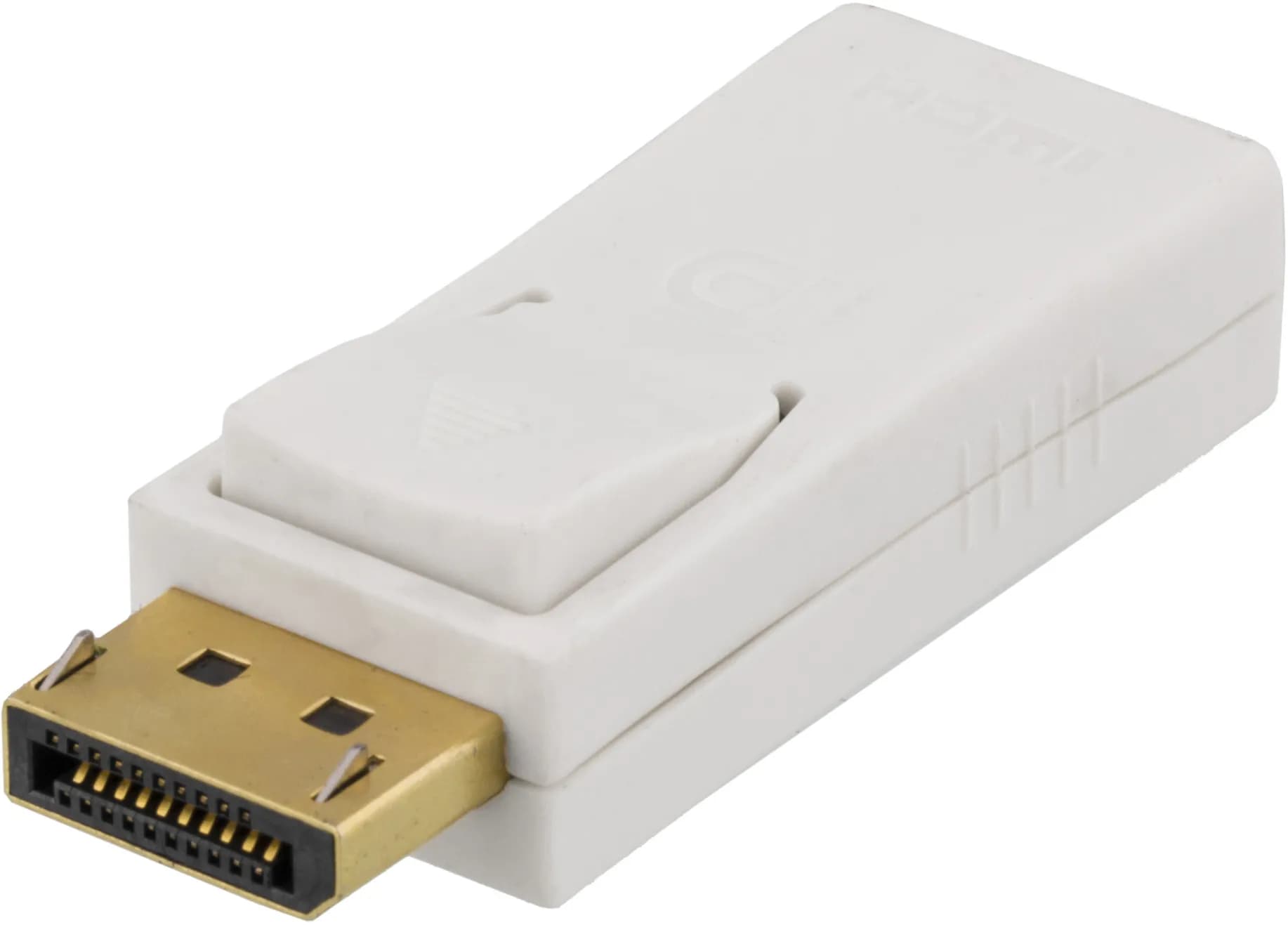 DELTACO DisplayPort HDMI sovitin, ur-na, valkoinen – Deltaco