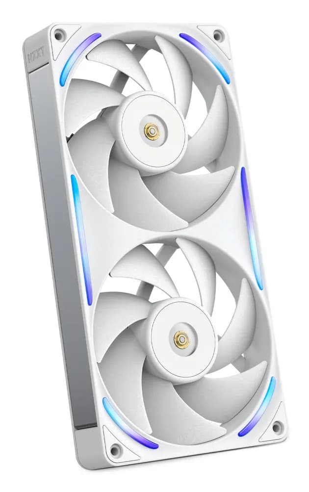 NZXT F240X PWM RGB -tuuletin, nestelaakeri, 120 mm, valkoinen