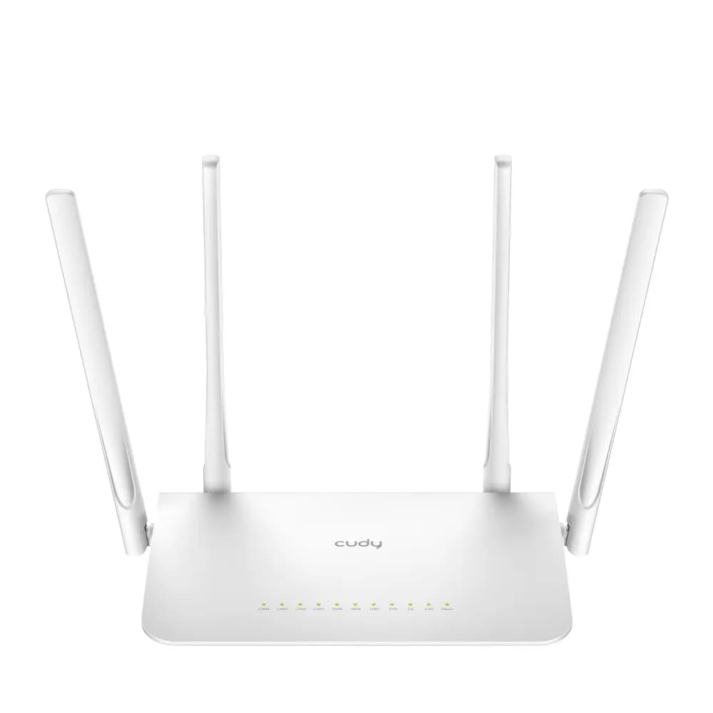 Cudy WR1300 -reititin, Wi-Fi 5, AC1200, Dual-band, valkoinen – CUDY