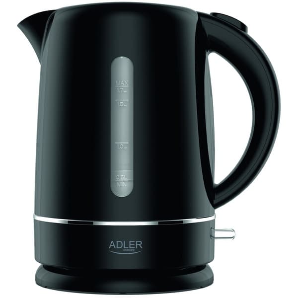 ADLER AD 1385B -vedenkeitin, 1,7 l, 2000 W, musta/valkoinen