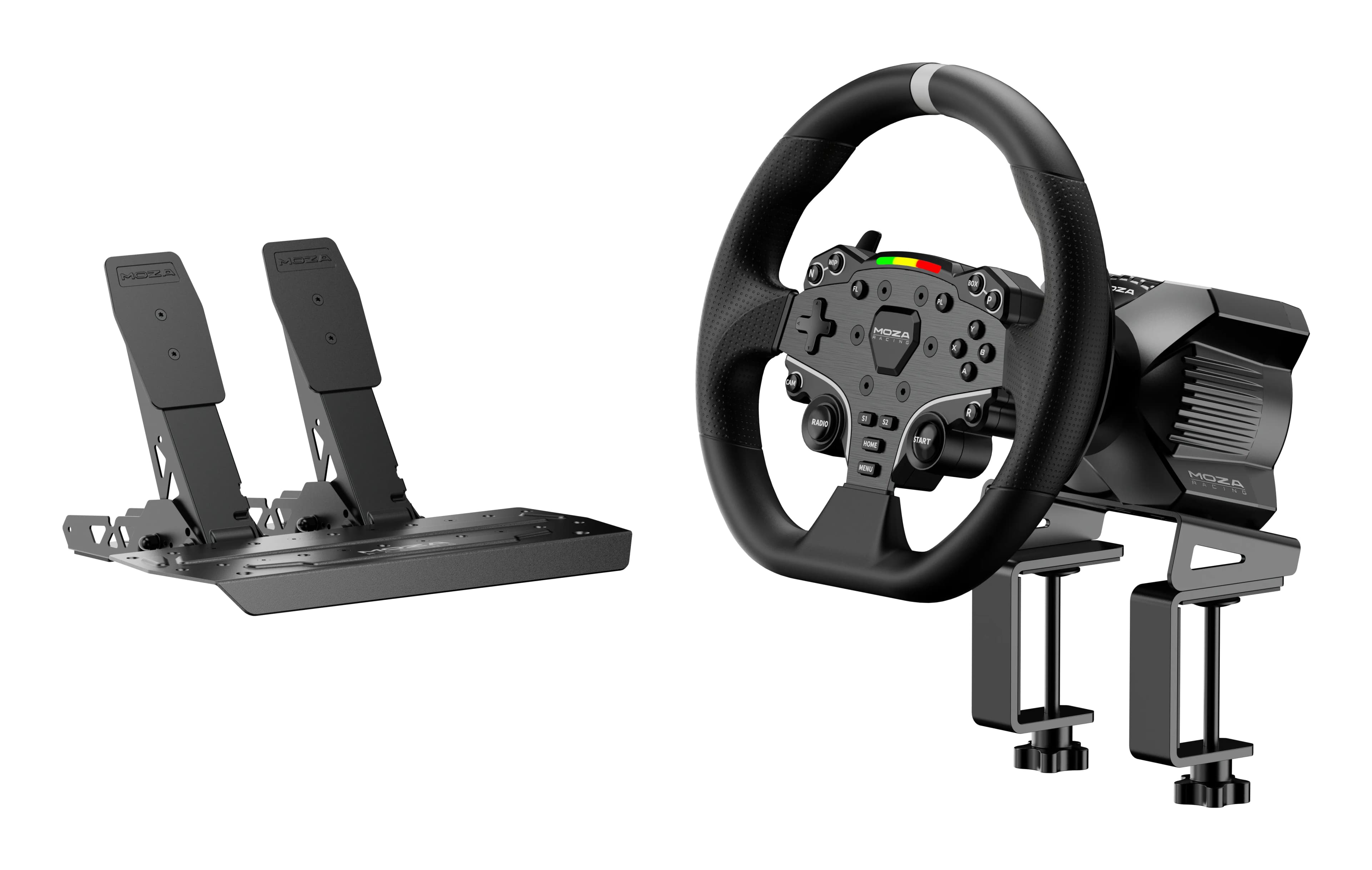 MOZA R3 Racing Simulator Bundle for PC  (R3 Base, ES Wheel, SR-P Lite Two Pedals, table clamp) – Moza Racing