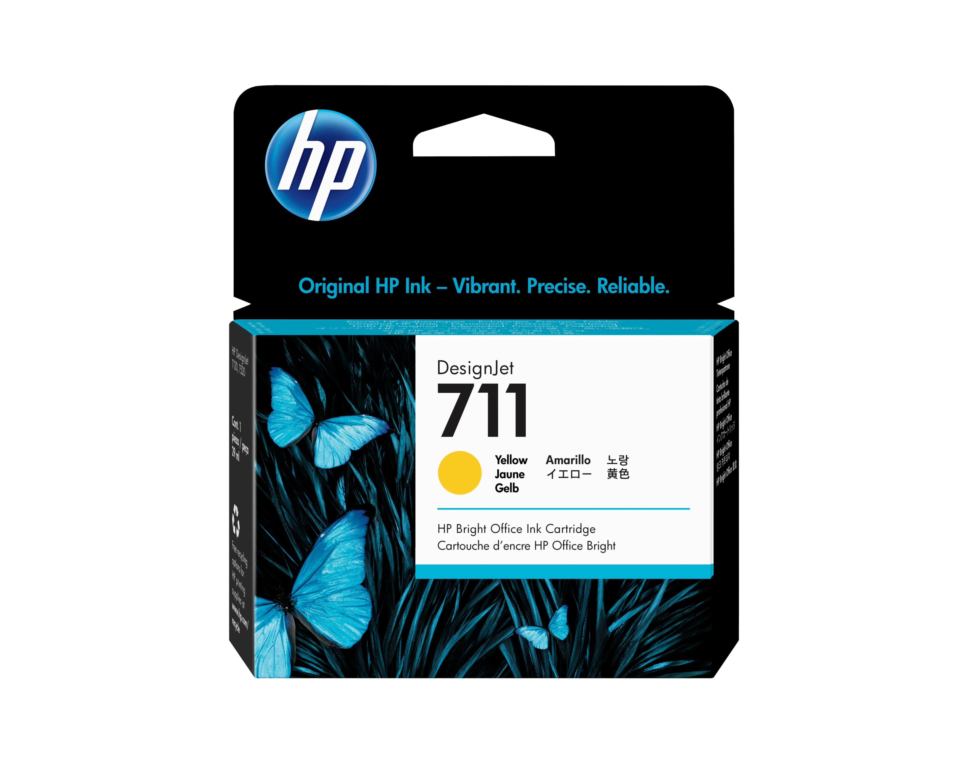 HP 711 -mustekasetti, 29 ml, keltainen