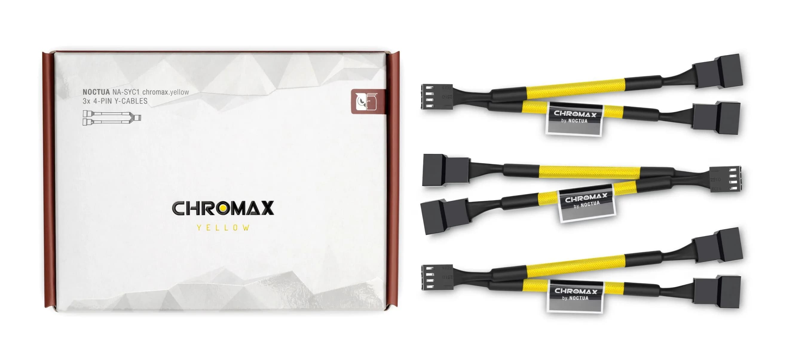 Noctua NA-SYC1 chromax.yellow Y -kaapelisarja, keltainen/musta – Noctua