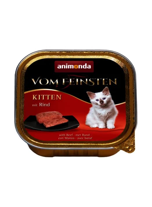 Animonda Vom Feinsten Kitten Beef, Kissan märkäruoka, 100 g – Animonda