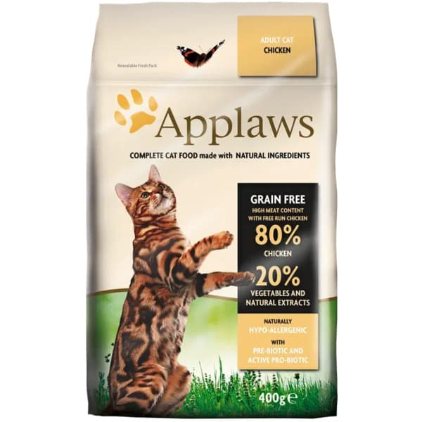 Applaws Adult Chicken, Kissan kuivaruoka, Viljaton, 400 g