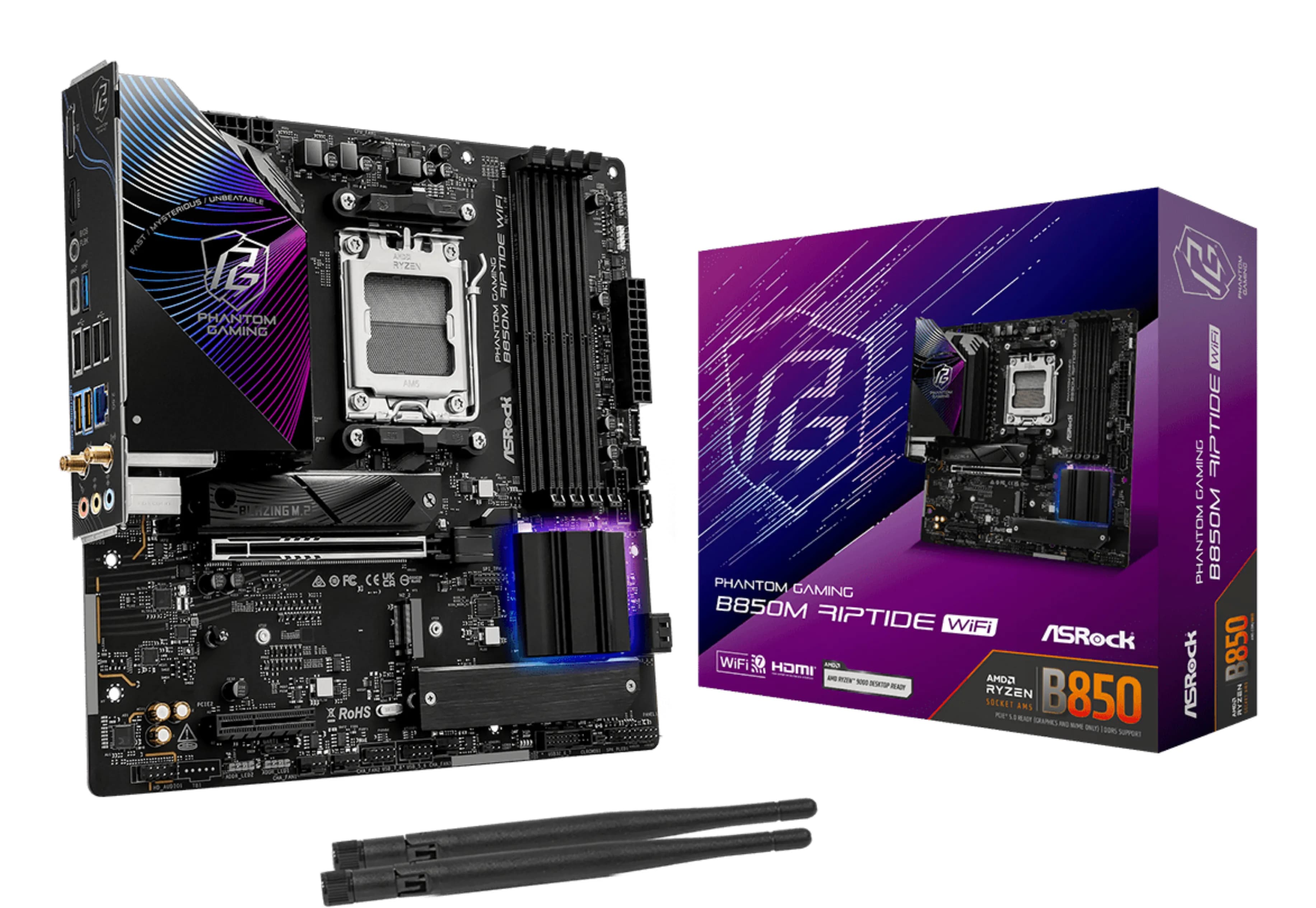 ASRock B850M Riptide WiFi 7 AM5 mATX -emolevy – ASRock