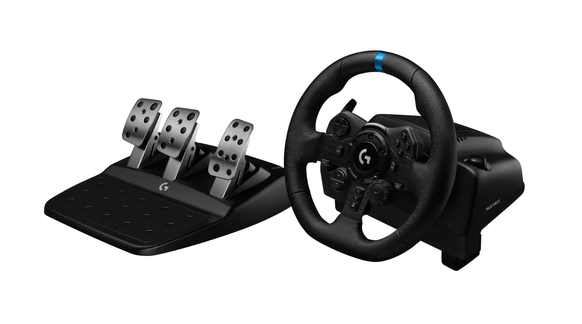 Logitech G923 TRUEFORCE -rattipoljinsetti PC:lle, PlayStation 5/4, musta – Logitech