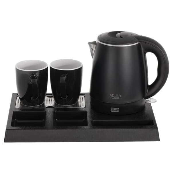 Adler Hotel Kettle AD 1387 -vedenkeitin, 1,0 l, musta
