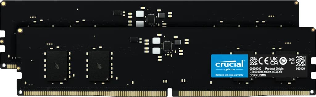 Crucial ECC 16 Gt (2 x 8 Gt) DDR5 5600 MHz, CL46 -muisti (XMP/EXPO) – Crucial