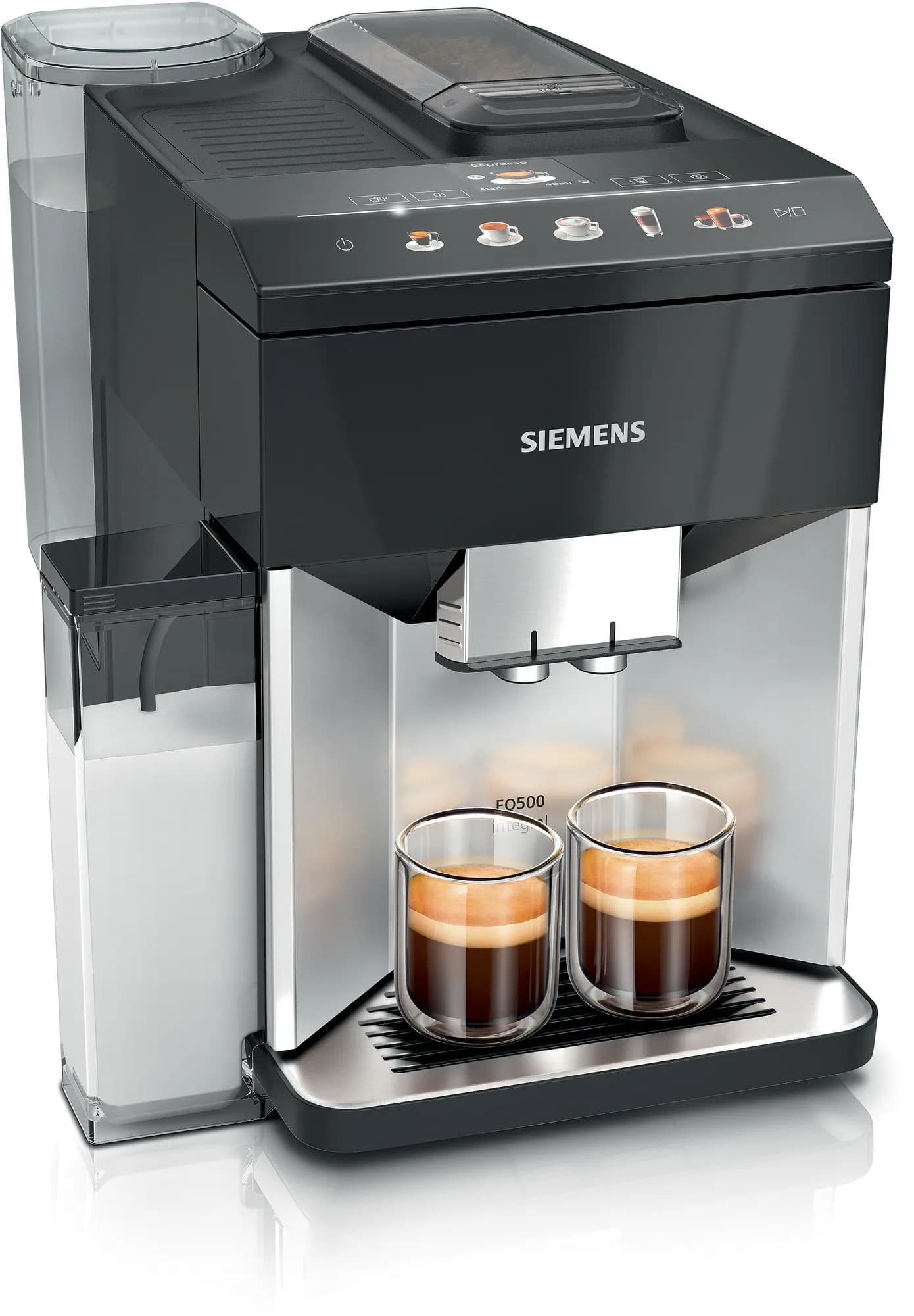 Siemens TQ513D01 integral EQ.500 -espressokeitin, musta, Hopea – Siemens