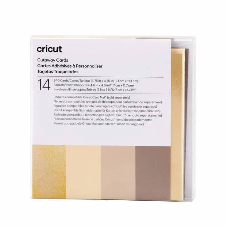Cricut Cut-Away Cards Neutrals S40 (12,1 cm x 12,1 cm) 14-pack – CRICUT