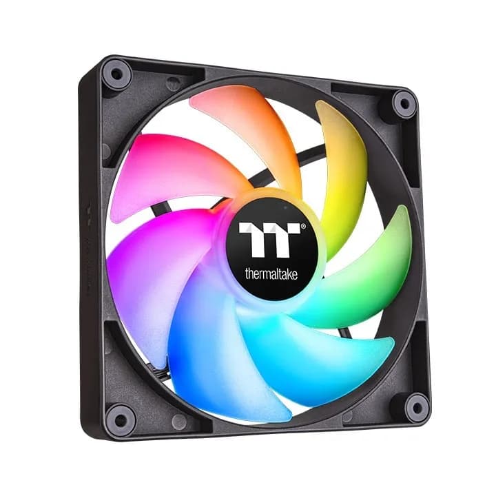 Thermaltake CT120 ARGB Sync -kotelotuuletin, 120 mm, 2 kappaleen pakkaus, musta