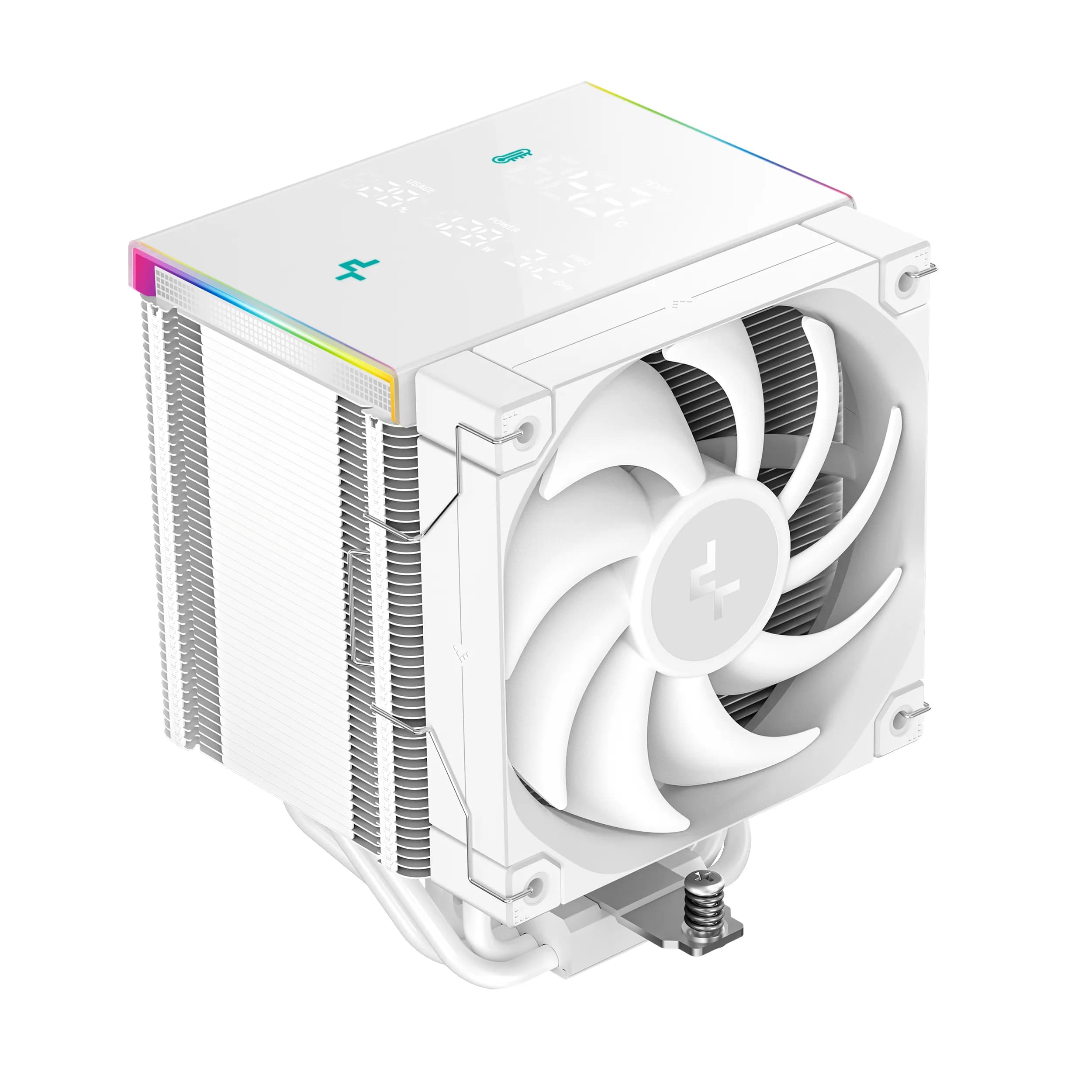 DeepCool AK500 Digital Pro, 120 mm ARGB -prosessorijäähdytin, valkoinen