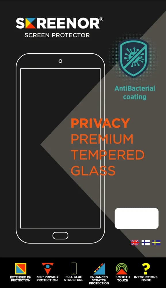 Screenor Tempered Privacy, iPhone 15 -panssarilasi – SCREENOR