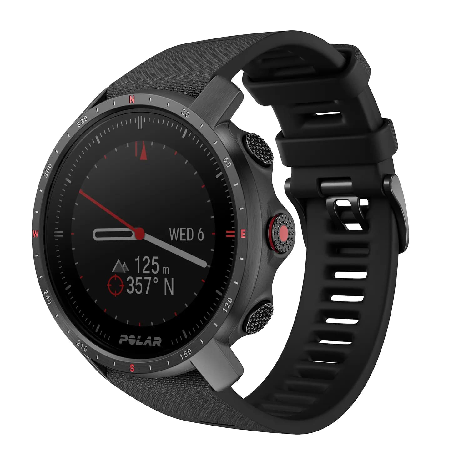 Polar Grit X Pro 47mm -urheilukello, musta