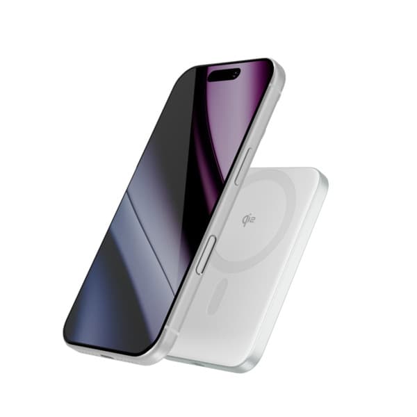 Epico UltraPack Qi2 Slim 5000mAh Alu Mag+ Wireless Power Bank EM51 Wireless Charging 15W for iPhone and Android, Silver – EPICO